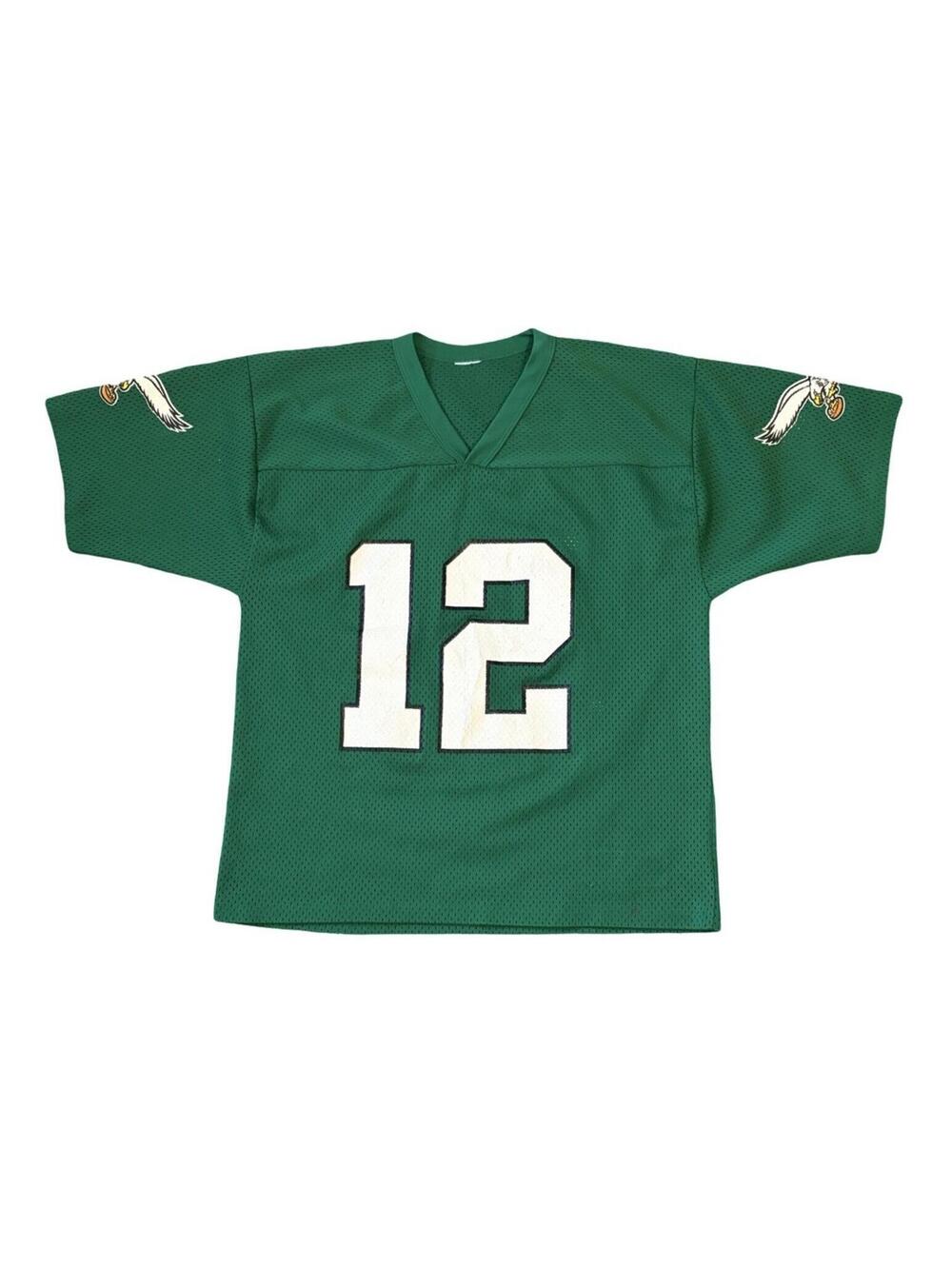 Vintage Philadelphia Eagles Randall Cunningham Logo 7 Jersey Green 90s Small